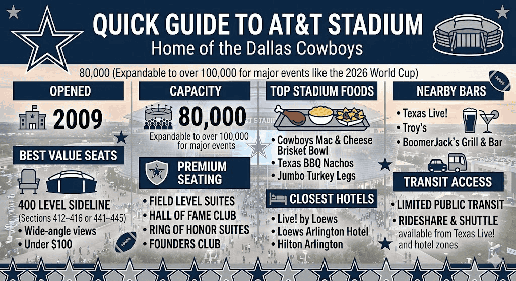 AT&T Stadium: Dallas Cowboys Stadium Guide and 2026 World Cup Tips.