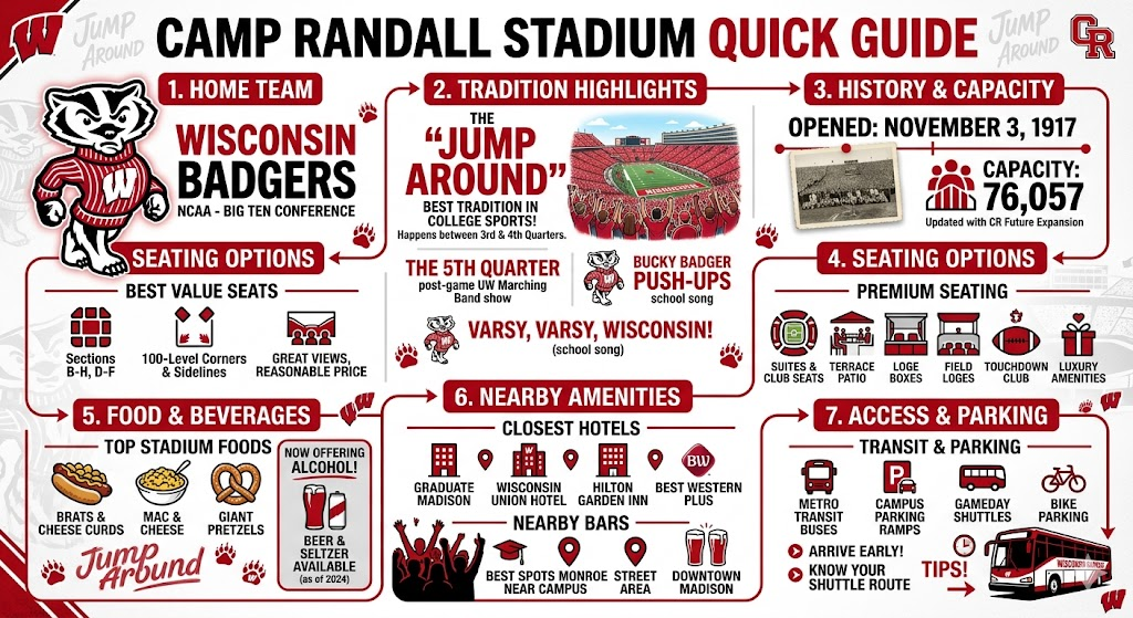 Camp Randall Stadium Guide: Best Seats, Insider Tips for Wisconsin Football.