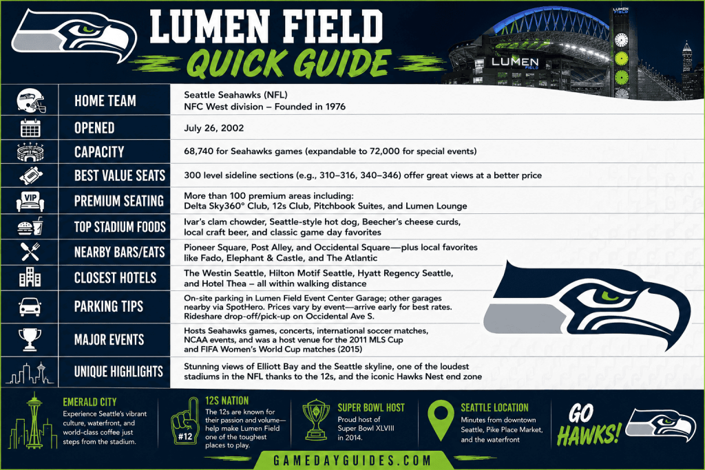 Lumen Field Seattle: Best Seats, Bag Policy & Gameday Tips.