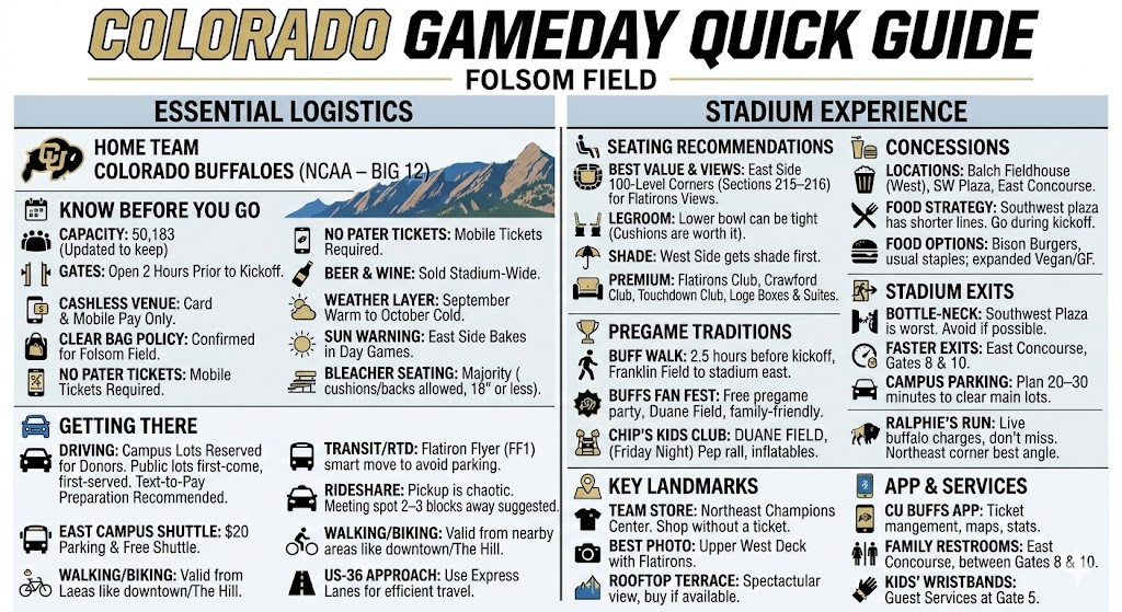 Folsom Field: Colorado Football Gameday Tips, Where To Sit, and More.