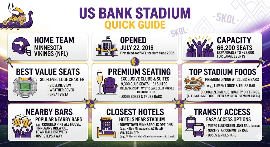US Bank Stadium Quick Guide
by me