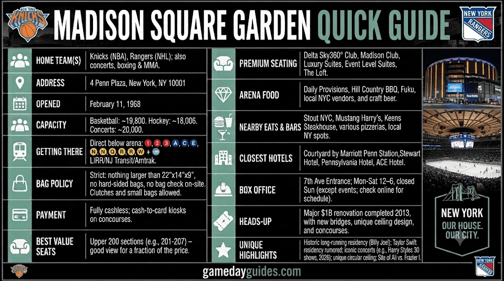 Madison Square Arena Quick Guide