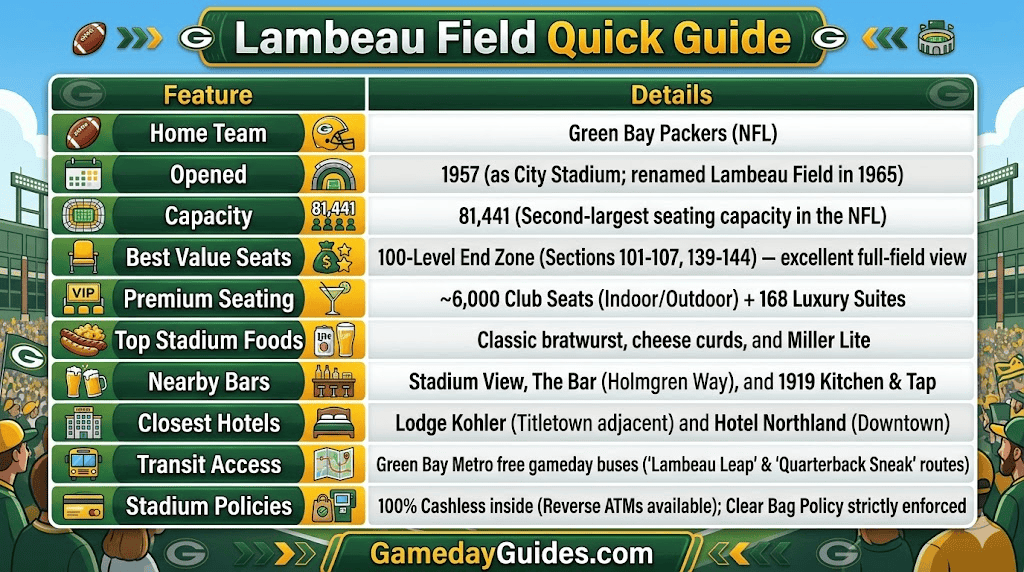 Lambeau Field Guide: Insider Tips, Best Seats and More.