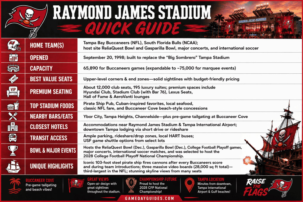 Raymond James Stadium Quick Guide