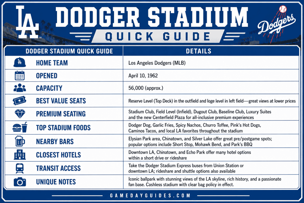 Dodger Stadium Quick Guide
