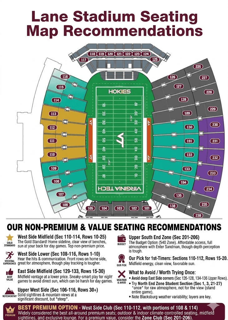 Lane Stadium Seating Chart Recommendations