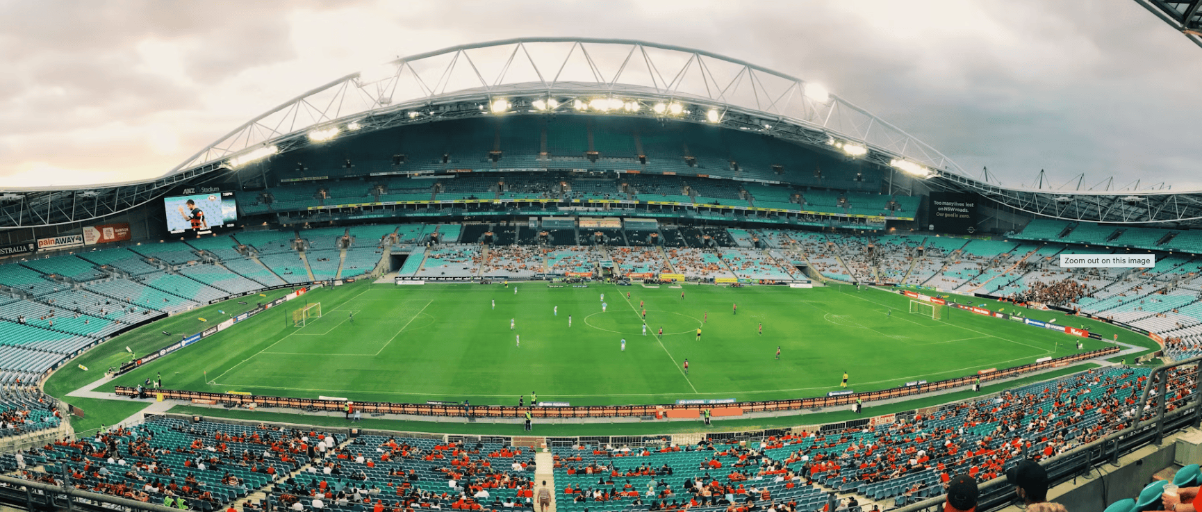 View of Allianz Stadium Sydney with seating and field for sports events.